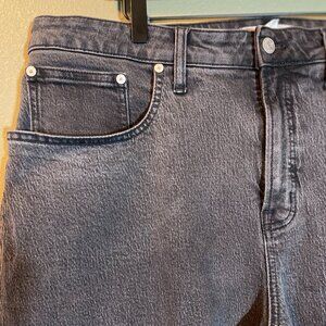 Madewell high rise straight leg raw hem jeans